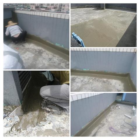 巨雅工程行 - 天臺陰角斷水施工:
對結構交界處施工結構補強材料阻止水滲透。