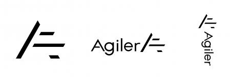 吳諭仟 - 運動品牌Logo設計：Agiler 奧捷
Agiler為敏捷者，由英文單字Agile（敏捷）所衍生出來。