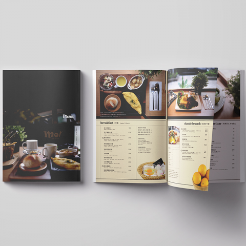 夏也設計工作室 - 平面設計作品/ MOI 美式餐廳菜單