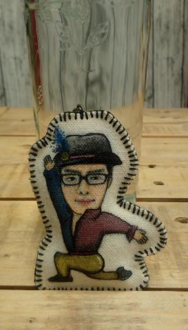 23弄文創手作工作室 - 手繪Q版人物鑰匙圈