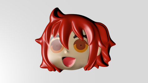 Lan Yi - 3D動面半面具建模及UV渲染作業