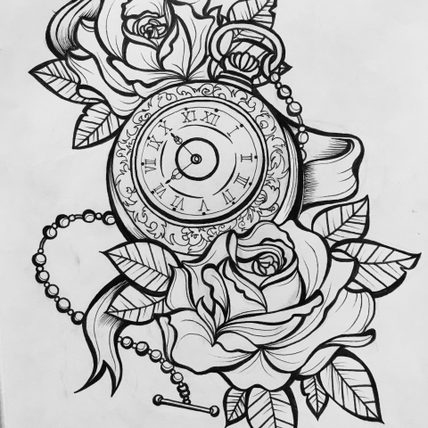 台南應用科技大學視覺傳達設計系 - 手繪作品插畫黑白