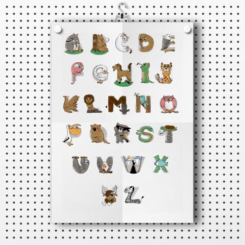 艾力話粉筆 - 插畫/A-Z