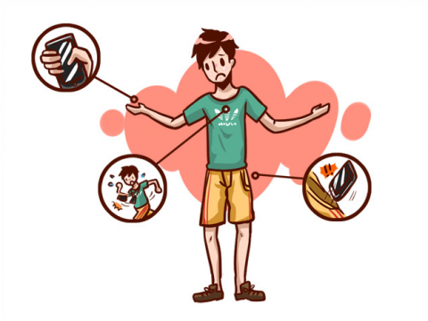 搧風五斗跪 - 示意圖插畫