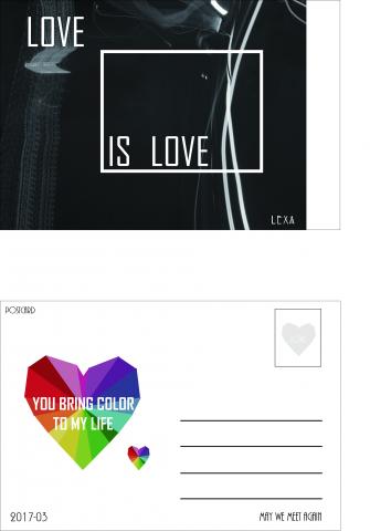 MARS - love is love 明信片設計