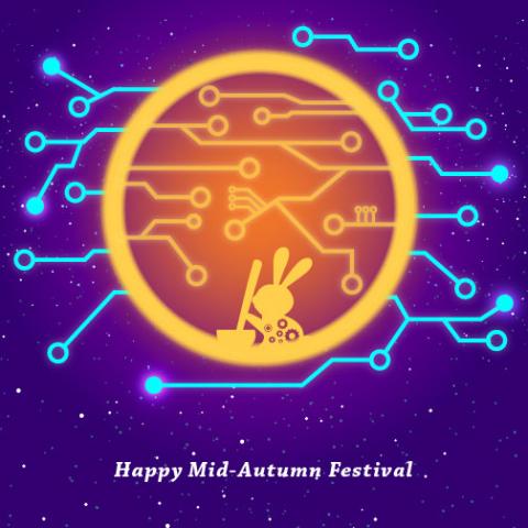 正方形 - 電子公司中秋電子賀卡