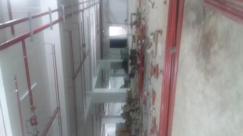 统理水电 - 消防管路施工現場。