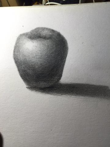 三顆石頭 - 美術家教 練習作品示範