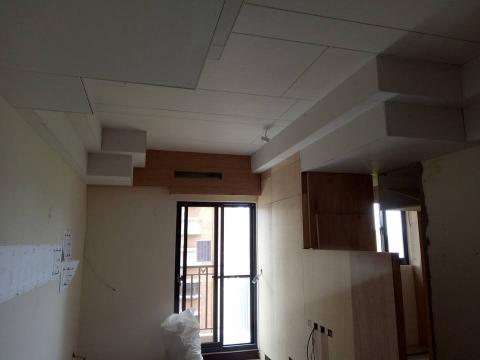 蚵仔　　木作工程 - 新屋住家造型天花板（未漆）