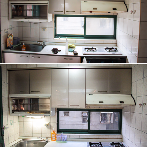 潔洛居家清潔工作室 - 廚房清潔前後差異