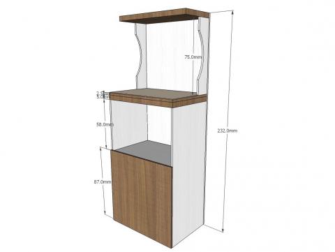 誼家室內設計公司 - 客製化神明桌3D圖