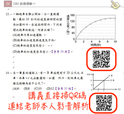 張皓翔 - 講義直接掃QR碼，立即連結老師本人影音解析
