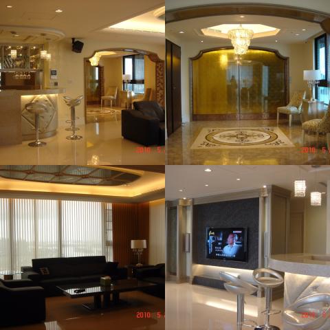 真我空間裝修設計 - 高雄黃公館-玄關、吧台、客廳