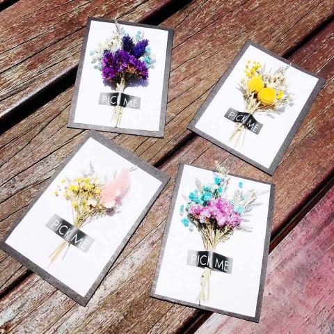 榮群營造股份有限公司-室內設計/婚禮佈置/花藝設計/平面設計 - 花藝設計--乾燥花卡片