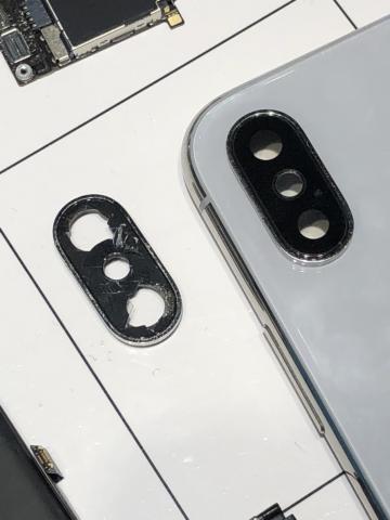 YH專業iPhone手機快修 - iPhone X後鏡頭玻璃更換