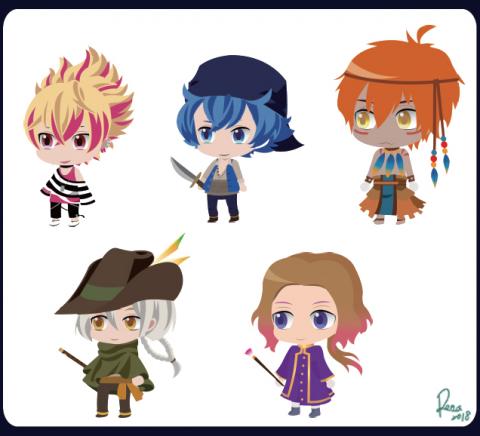 RoNa - Adobe Illustrator 作品(2016)
夢王國與100位沉睡中的王子 同人桌遊製作