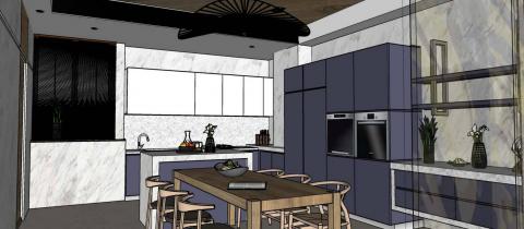 上雍設計 - 軍福路廚具3D設計