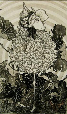 陳惠群 - 單色水彩繪畫