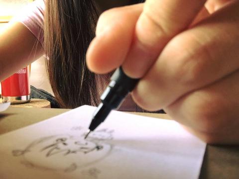 梁乃云 - 繪製貼圖的過程