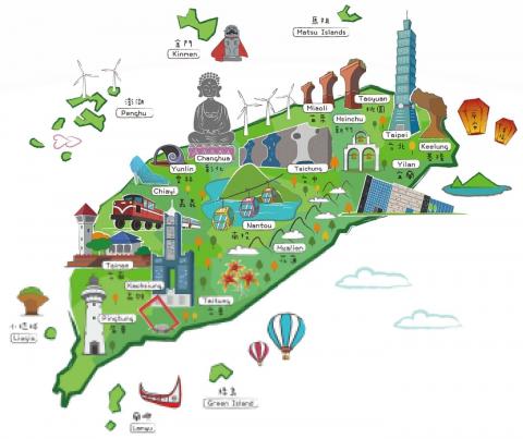 Alien Studio - 插圖設計＿台灣地圖