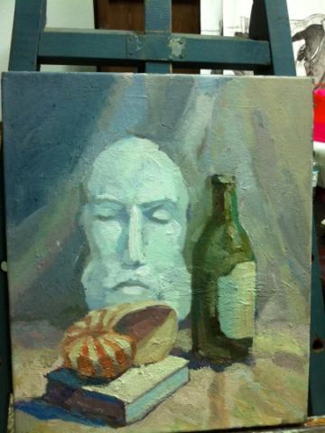 三顆石頭 - 美術家教 練習作品示範