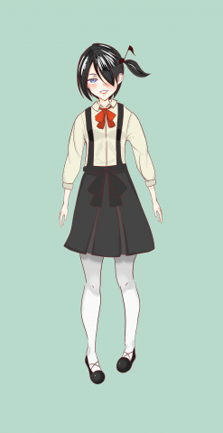 謝坤蓁 - 自創角色
此為八分音符擬人化-捌
用以套用軟體(Crazy talk)
進行骨架式動畫