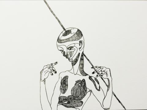 DNTLAMLT_Illustration and Design - 黑白線條插畫，無題。