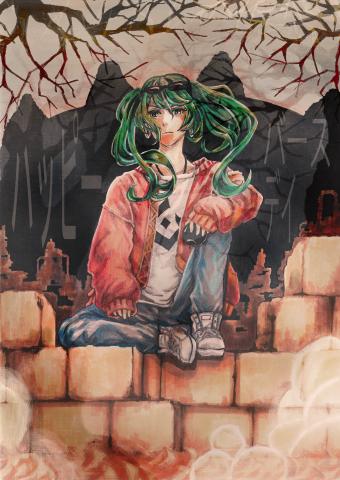 TSUBAKI - 手繪(酒精麥克筆)+photoshop