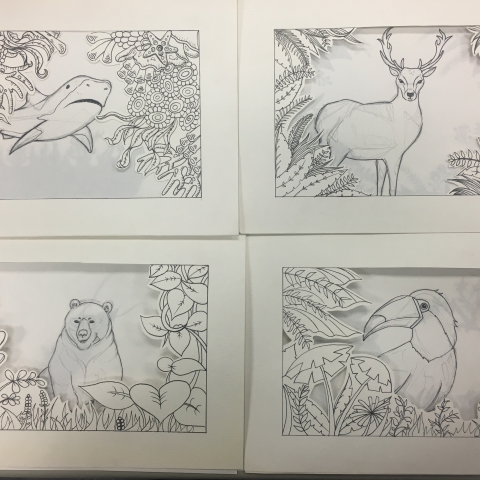 台南應用科技大學視覺傳達設計系 - 手繪作品