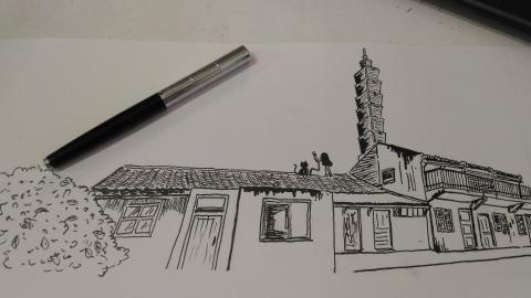 曹麗玲 - 手繪鋼筆畫