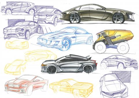 連先生 - 色鉛筆與鉛筆繪圖