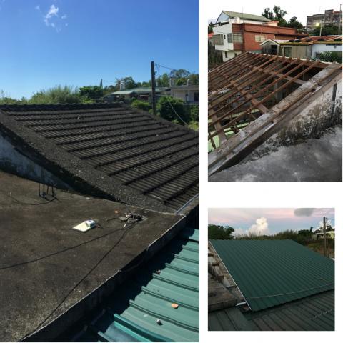 温銘伍 - 舊瓦房拆除清運，更換雙層鋼板屋頂（提供居家修繕0988036340温先生）