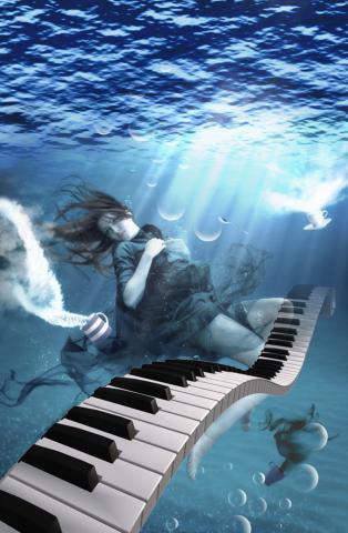 Cookie 設計 - photoshop-海與女人