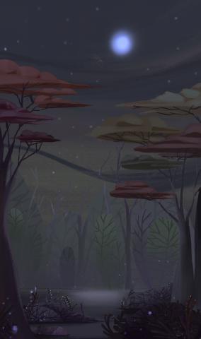 吳銘恩 - 森林場景(晚上)