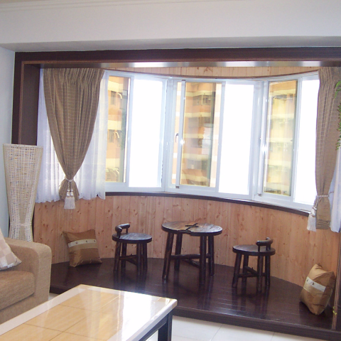 渼好生活室內設計裝潢 - 前陽台 變身為休閒 區   自成一格  看書喝茶 自有一番風味