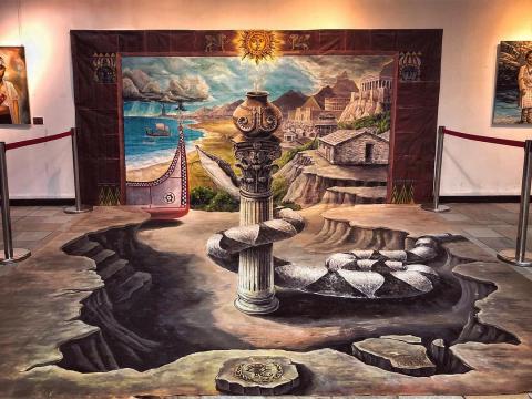 Vavayan藝術工坊 - 名稱：古典世界見證台灣文明的誕生
形式：3D藝術繪畫
媒材：壓克力、油彩、帆布畫
年代： 2013
尺寸：牆面400&times;200cm 地面400&times;400
說明：這是台灣畫史上第一個以原住民文化為主題的3D藝術繪畫作品，創作內容是以排灣族太陽神在聖陶甕中下蛋這則創世神話取材，並且結合西方古典時期的古文明背景，讓西方神話時空與台灣平行交疊產生趣味性，表達在眾多輝煌古典的文明見證下，台灣文明就此誕生。