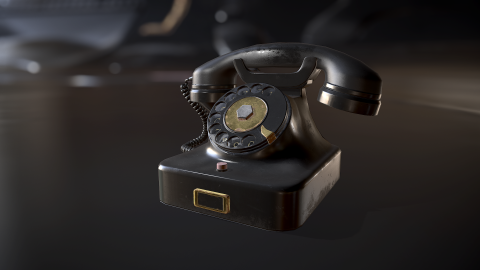 莊婷宇 - 3D_PBR_電話
製作軟體：Maya