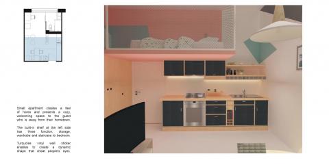 Lenna.idesign - 複合式青年住宅-一人房3D圖 B