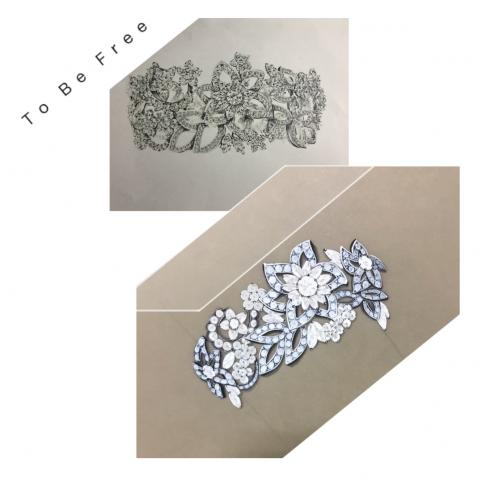 Vita 潘 - 白鑽+白K手鍊臨摹手繪