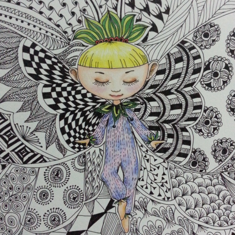 黃菀貞 - 平面純手繪類纏繞畫