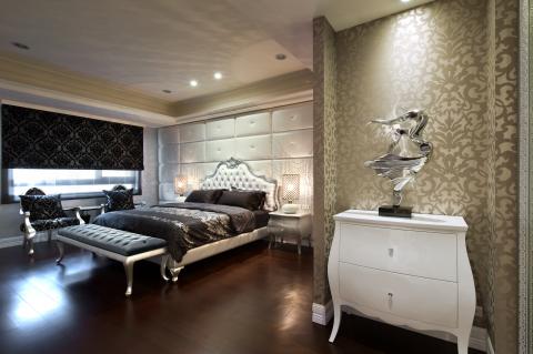 依舍室內設計有限公司 - 台北內湖 香堤苑 主臥+玄景
 低調新古典 96坪