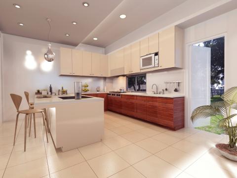 Eddie 3D效果&大樣施工圖工作室 - 內湖-林宅/廚房規劃配置