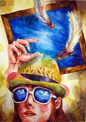 Cindy Tsai - 水彩「想飛」