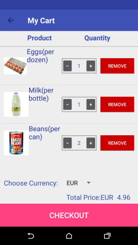 Jean - 線上購物App的購物車頁面