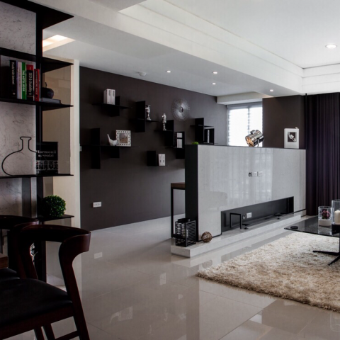 Una Zheng - 客廳 x 完工照