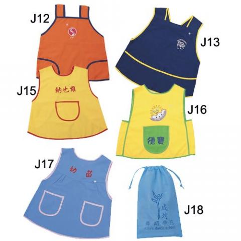 聖恩工業有限公司 - 幼兒園圍兜兜
材質：平織布或斜紋布
尺寸：24號至34號.

