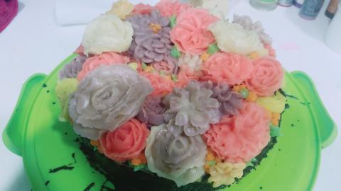 保養品公司 - 豆沙韓式錶花