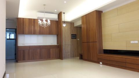 睦月室內設計 - 汐止電梯公寓，客人新婚，舊屋翻新(客廳)。