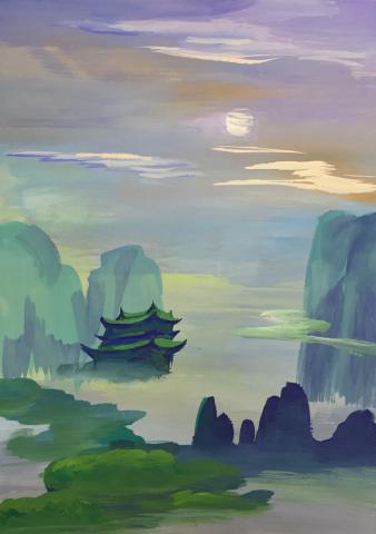 陳慶綾 - 水彩-中國風手冊封面