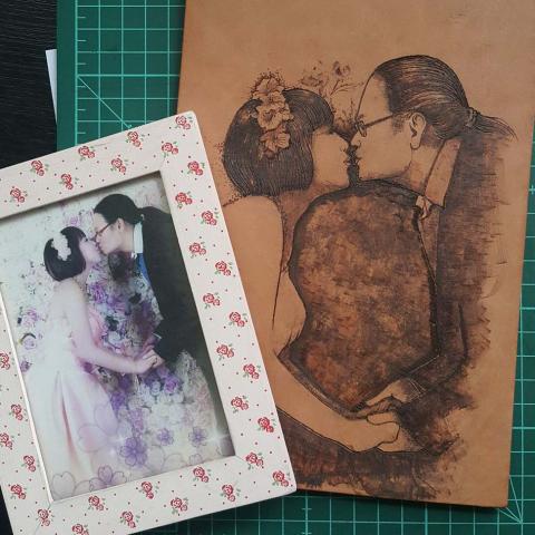 高智能 - 電烙皮雕肖像